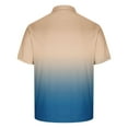 thumbnail image 3 of Afdoent Mens Polo Shirts Lapel Short Sleeve Shirt Gradient Print Dressy Casual Business Work Shirt Summer Tops Fashion Mens Shirts, 3 of 5