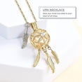 thumbnail image 3 of Hollow Glass Dream Catcher Urn Necklace for Ashes for Women Men Feather Cremation Jewelry Urn Keepsake Memory Jewelry, 3 of 7