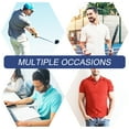 thumbnail image 6 of Golf Polo Shirts for Men Performance Shirt Short Sleeve Recycled Fabric UPF30 Blue L, 6 of 6