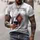 thumbnail image 1 of Camiseta de verano 2021 para hombre, camiseta de cuello redondo de estilo callejero para hombre, camiseta de manga corta con estampado de póker a la moda, camiseta con estampado de rayas de cebra Tan Jianjun unisex, 1 of 2