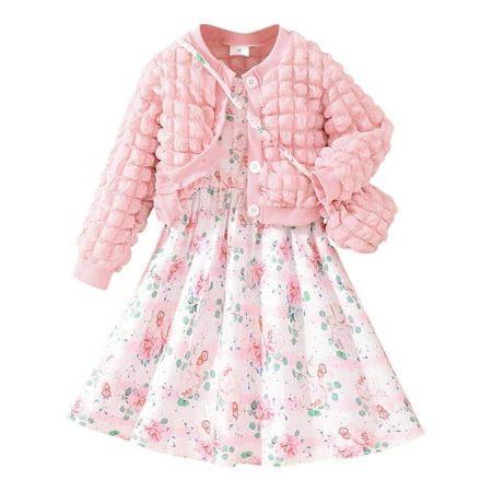

TJAZFJPA Big Sister Little Sister Matching Outfits Blue Toddler Girls Long Sleeve Floral Print Coats and Dress Bag 3Pcs Outfits Clothes Set for Children Kids Winter Fall Clothes