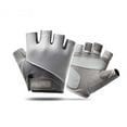 thumbnail image 4 of Kids Teen Half Finger Gloves Non Grip for Bike Riding Scooter Outdoor Sports Youth Fingerless Sports Gloves Grey 6 Years-8 Years, 4 of 4