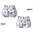 thumbnail image 5 of Picia Lavender Bicycle Printed Workout Shorts for Women Seamless Scrunch Butt Lifting High Waisted Yoga Gym Booty Running Moisture-wicking Short Pants-Medium, 5 of 9