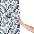 thumbnail image 3 of Shower Curtain, Paisley Pattern No.9074 Waterproof Fabric Plastic Shower Curtain, Drying Fast Bathroom Curtain with 9 Buttonholes, Ruffle Shower Curtain 60x72in, 3 of 8