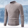 thumbnail image 2 of uikmnh Mens Sweater 2025 Men's and Winter Crew Neck Jacquard Pullover Sweater Sweater Base Size:L, 2 of 4