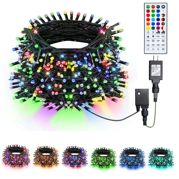 Luces navideñas TW SHINE que cambian de color, 66 m, 200 LED RGB