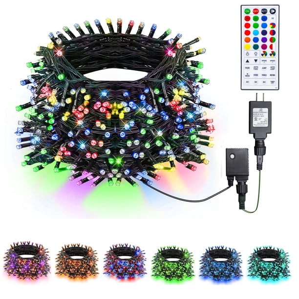 Luces navideñas TW SHINE que cambian de color, 66 m, 200 LED RGB