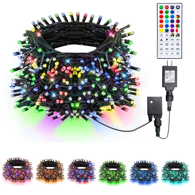 Luces navideñas TW SHINE que cambian de color, 66 m, 200 LED RGB