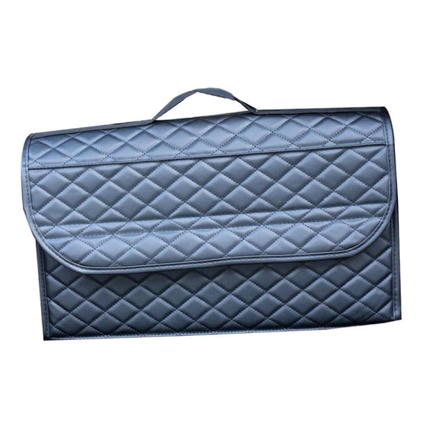 Caja organizadora para maletero de coche, caja de almacenamiento para maletero, caja de almacenamiento impermeable para carga, plegable, de gran con cubierta shamjiam Estuche organizador para maletero de coche