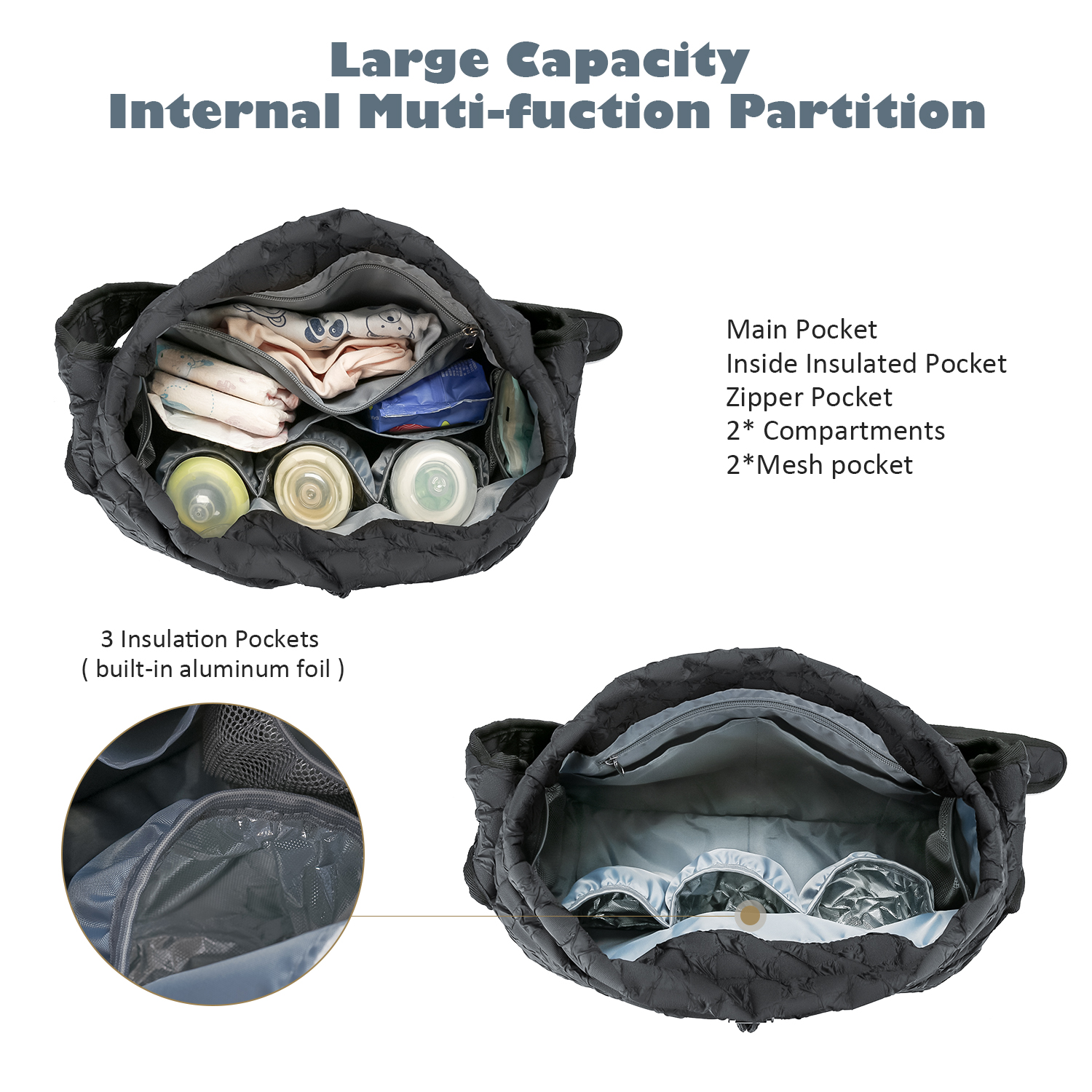 Single shoulder handheld mummy bag waterproof nylon diaper bag mother and baby travel plaid large capacity mummy bag