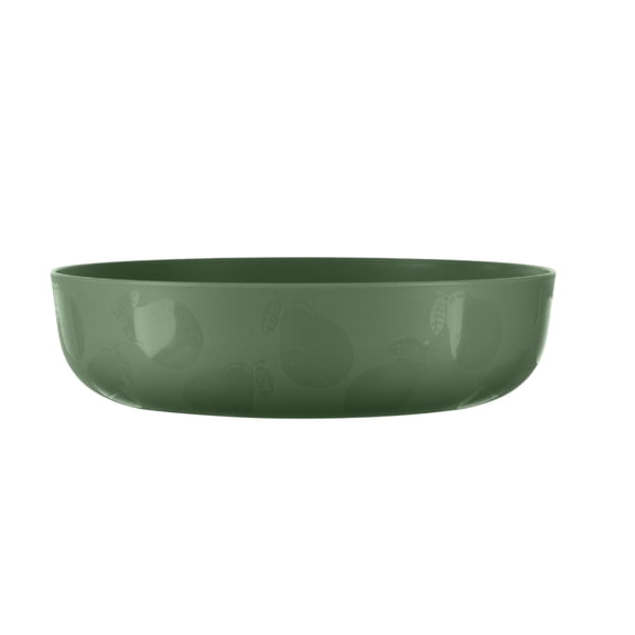 Mainstays Pear Etched Green Plastic Dinner Bowl, 42-Ounce