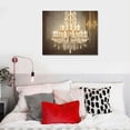 thumbnail image 4 of Nawypu  Framed Canvas Print Wall Art Crystal Bright Chandelier on White Background Decorative Lights Digital Art Modern Art Chic Relax/Calm Multicolor for Living Room, Bedroom, Office White, 4 of 4