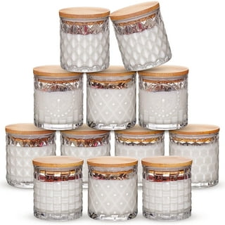 7Penn 12pk Frosted Glass Candle Jars with Lids - 10oz Candle