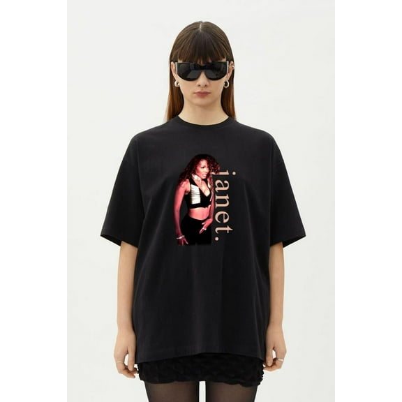 Janet Jackson World Tour 93-94 Rhythm Nation Velvet T-Shirt, for men & women, up to size 5XL