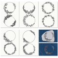 thumbnail image 1 of 5 Sheets Wreath Leaf Water Soluble Embroidery Stabilizers Hand Sewing Insect Stick and Stitch Transfers Paper Wash Away Pre-Printed Self Adhesive Patterns for Cloth Sewing Lovers Beginner, 1 of 9