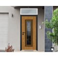 thumbnail image 3 of Front Exterior Prehung Steel Door / Ballucio 6644 Natural Oak / Top Exterior Window Sidelite / Entry Metal Modern Painted W36x80+16 Right-hand, 3 of 6