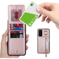 thumbnail image 3 of Samsung Galaxy S20 FE Case with Card Holder for Women, Samsung Galaxy S20 FE Phone Case Wallet with Credit Card with Ring Kickstand Zipper Slim Stand Case - Rose Gold, 3 of 7