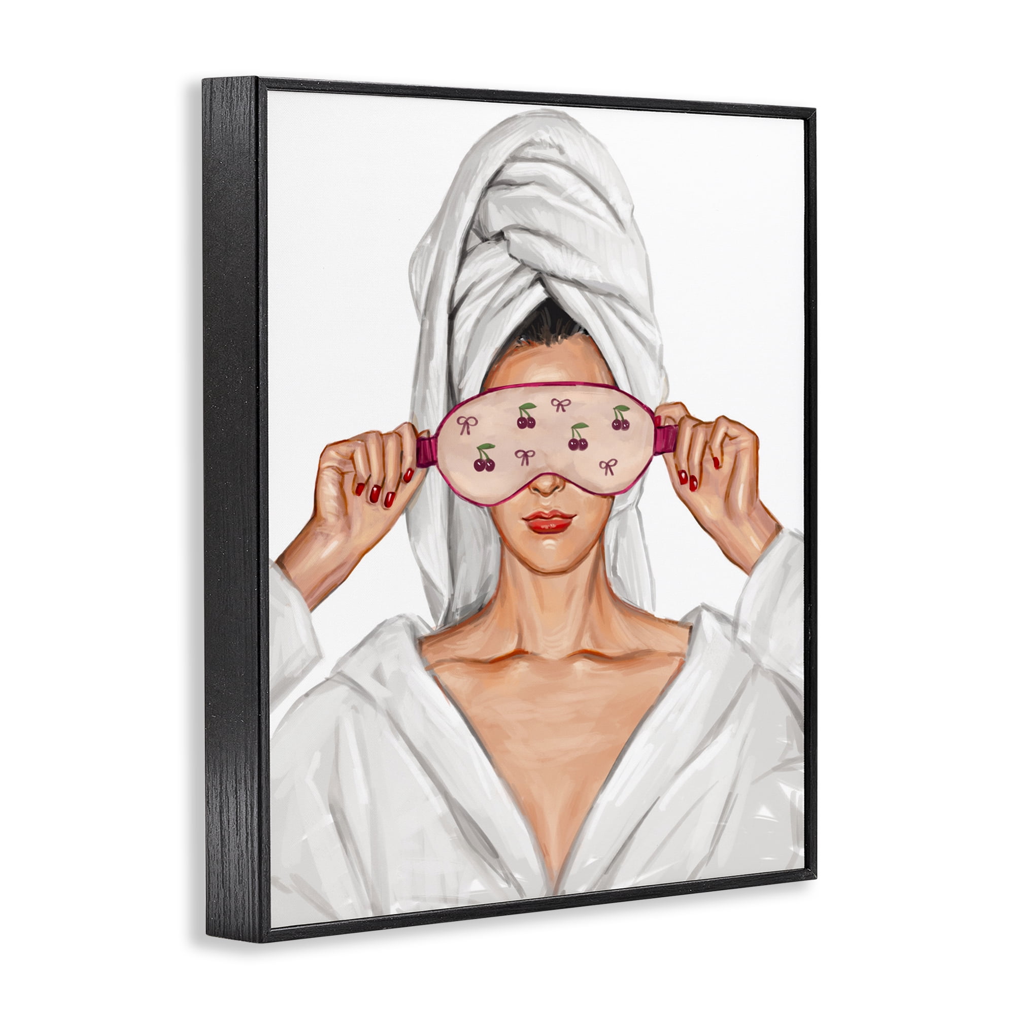Cherry Eye Mask Fashionista Black Framed Giclee Art, design by Ziwei Li