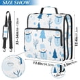 thumbnail image 2 of FORMRS Zipper Binder with Shoulder Strap 2-inch Ring 500 Sheet Capacity File Bag, Blue Simple Cartoon Snowmen, 2 of 5