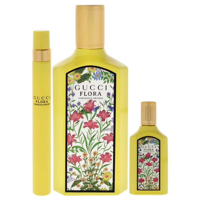 Flora By Gucci by Gucci for Unisex - 3 Pc Gift Set 3.3oz EDP Spray
