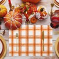 thumbnail image 3 of Burnt Orange Plaid Placemats Set of 2, Gingham Check Minimalist Grid Farmhouse Washable Wipeable Table Mats for Dining Tables, Indoor Outdoor Kitchen Place Mats for Holiday Party Table Decor, 3 of 9