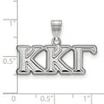 thumbnail image 2 of 925 Sterling Silver Rh-plated LogoArt Kappa Kappa Gamma Medium Pendant; for Adults and Teens; for Women and Men, 2 of 2