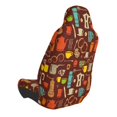 thumbnail image 2 of Rateoe Retro Coffee Print Car Seat Cover,Elastic Car Seat Protector,Washable Durable Automotive Seat Cover Car Interior Accessories, 2 of 5