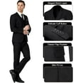 thumbnail image 3 of Men's Suit Slim Fit 3 Pieces Suit Set, Business Casual Suits for Men Two Button Soild Jacket Vest Pants Set with Tie, 3 of 6