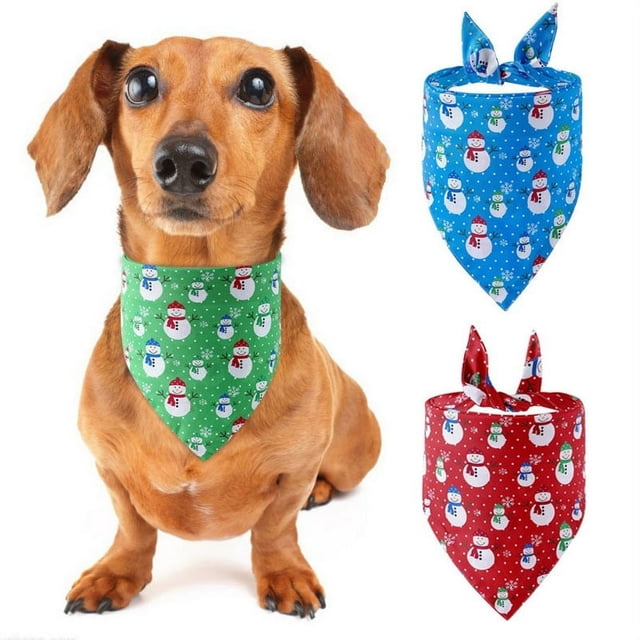 Christmas Triangle Dog Bandanas Double-Sided Printing Suitable For Small & Medium Dogs and Cats