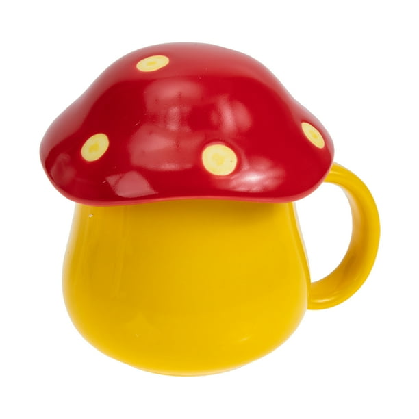 Taza de cerámica con forma de hongo, taza de agua con dibujos animados, taza de café de oficina, taza de cerámica decorativa