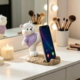 thumbnail image 6 of Virelaxpo Resin Phone Stand with Bear for Desk Home Office Video Calls and Entertainment Hands-Free Holder Decorative Ornament, 6 of 9