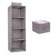 thumbnail image 2 of 3 Shelves Hanging Closet Organizer With 1 Underwear/socks Drawer Divider Space Saver Foldable Cloth Storage Hanging Bag, 2 of 5