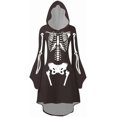 thumbnail image 7 of Halloween Dresses For Women Adult Skeleton Dress Comfy Easy Onesie Jumpsuit With Cozy Hooded, 7 of 7