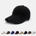 thumbnail image 4 of Gorra de béisbol de tamaño ajustable para correr, entrenar y actividades al aire libre durante todo el año, color negro, 4 of 4