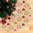 thumbnail image 5 of FMSHPON Valentine's Day Cute Love Heart Xmas Christmas Tree Skirt Stand Mat for Holiday Party Decoration Indoor Outdoor 48 inches, 5 of 6