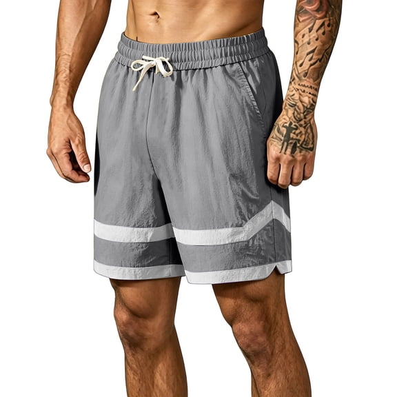 BVnarty Men's Summer Outdoor Training Cargo Shorts Solid Relaxed Fit Drawstring Elastic Waist Multi Pocket Daily Casual Shorts Gray XXXXL