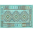 thumbnail image 1 of Ahgly Company Indoor Rectangle Oriental Light Blue Traditional Area Rugs, 5' x 8', 1 of 4