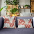thumbnail image 2 of Plutus Velvet Glamour Red, Gray Handmade Luxury Pillow - Double sided 20" x 30" Queen, 2 of 5