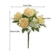 thumbnail image 2 of Ramo de 6 cabezas de seda de rosas y peonías - Flores artificiales de 32 cm para bodas, fiestas, decoración de mesa en casa y oficina - 2 peonías, 2 crisantemos, 2 of 5