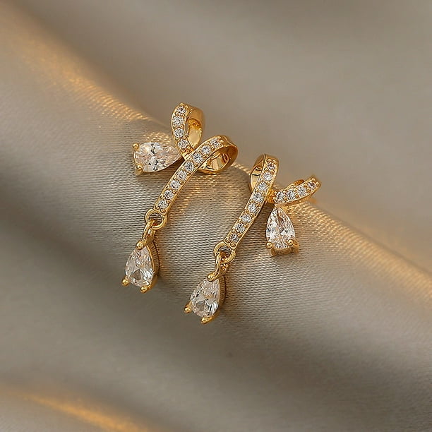 Pendientes largos de borla con diamantes de imitación para mujer, aretes sencillos de Color dorado y plateado, joyería para fiesta, regalos bonitos, novedad de 2022 Tan Jianjun unisex