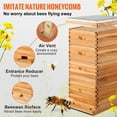 thumbnail image 5 of VEVOR 40-Frames Complete Beehive Kit, 100% Beeswax Coated Bee Hive Includes Frames 2 Deep 2 Medium, 5 of 10