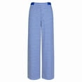 thumbnail image 6 of Striped Pants Audhol Pants for Women Printed Casual Fashion Wide Leg Casual Pants Sports Pants Loose Running Pants Pajamas Pj Pants Women Blue M, 6 of 8