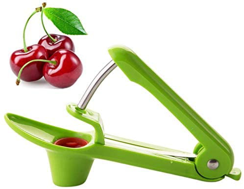 Space-Saving Lock Design and Lengthened Splatter Shield Dishwasher Safe by Hoomoi Cherry Pitter Cherry Olive Pitter Remover Stoner Tool with Food-Grade Silicone Cup