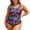 Multicolour2, variant on Plus Size Printed Colorful One Piece Swimsuit – Full Coverage Swimwear with Floral Design, Modest Bathing Suit for Curvy Figures Green XXXXL