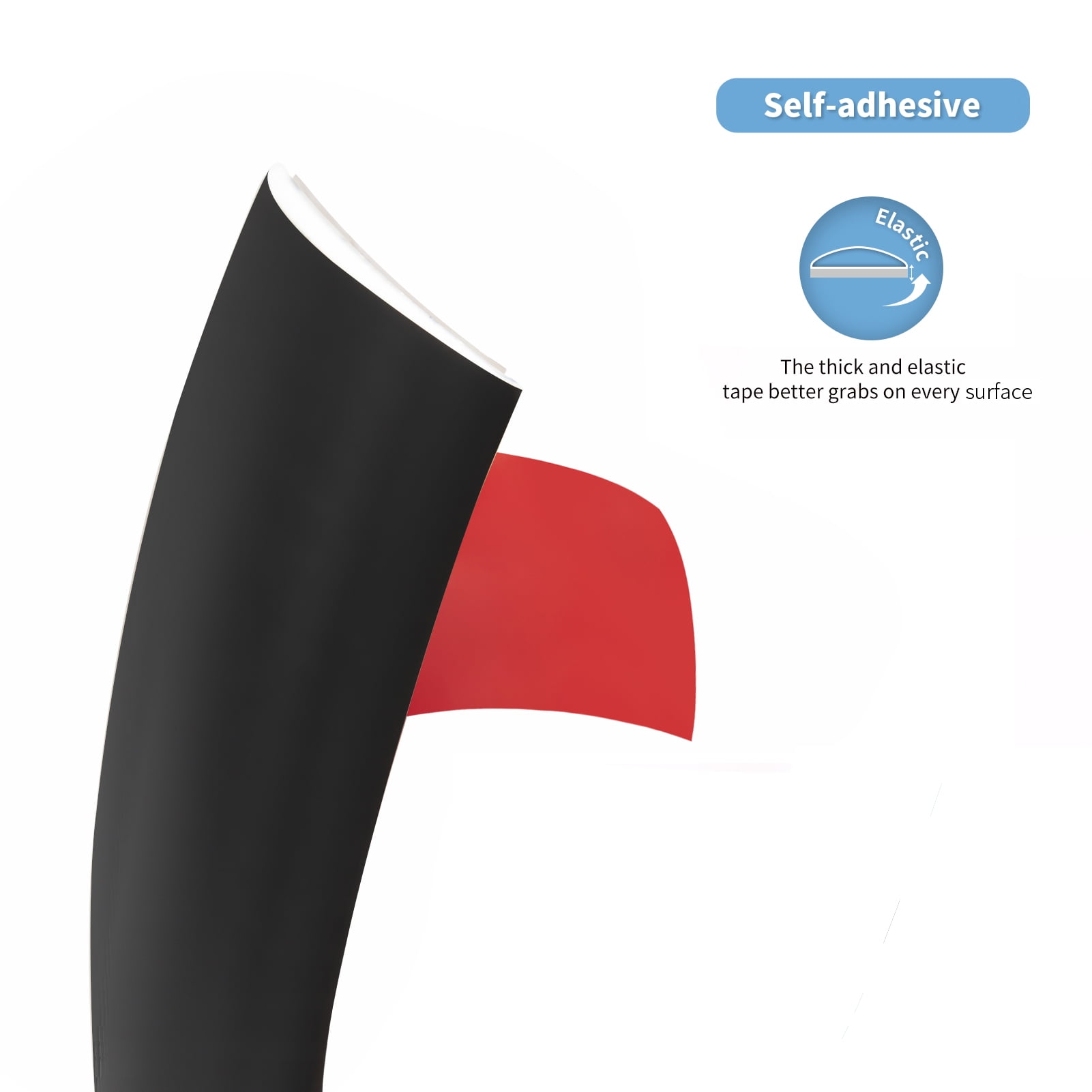 Art3d 10 FT Self Adhesive Vinyl Floor Transition Strip for Joining Floor Gaps,Carpet Threshold Transition，Black