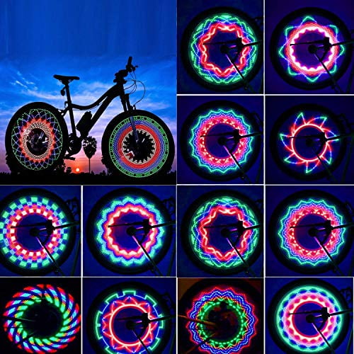 4 LED UV D Lights Bike style & safety wheel light uv led rims bike cycle fixie 