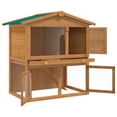 thumbnail image 2 of vidaXL Outdoor Rabbit Hutch Small Animal House Pet Cage 3 Doors Wood, 2 of 5