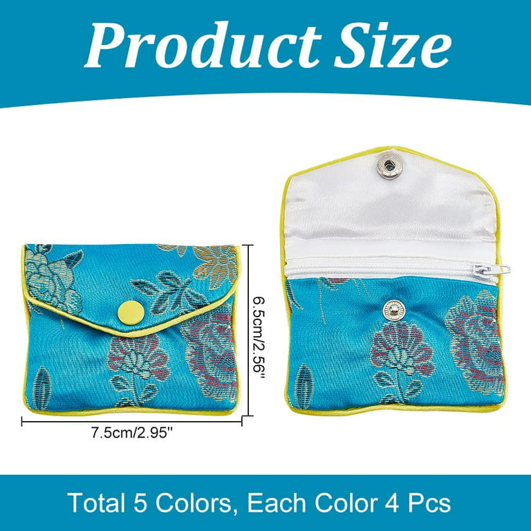 12pcs Cosmetic Storage Bag Chinese Jewelry Pouch Silk Sachets Bag