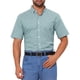thumbnail image 1 of CAMISAS CHIC para HOMBRE con cuello puntiagudo, de manga corta, a cuadros, con botones, camisa de vestir de negocios XL en verde y blanco, 1 of 6