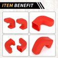 thumbnail image 6 of Unique Bargains Car Bumper Tow Hook Covers for Jeep Wrangler JK JL Gladiator TJ 2007-2023 Tow Cover Cap Rubber Red 2pcs, 6 of 6